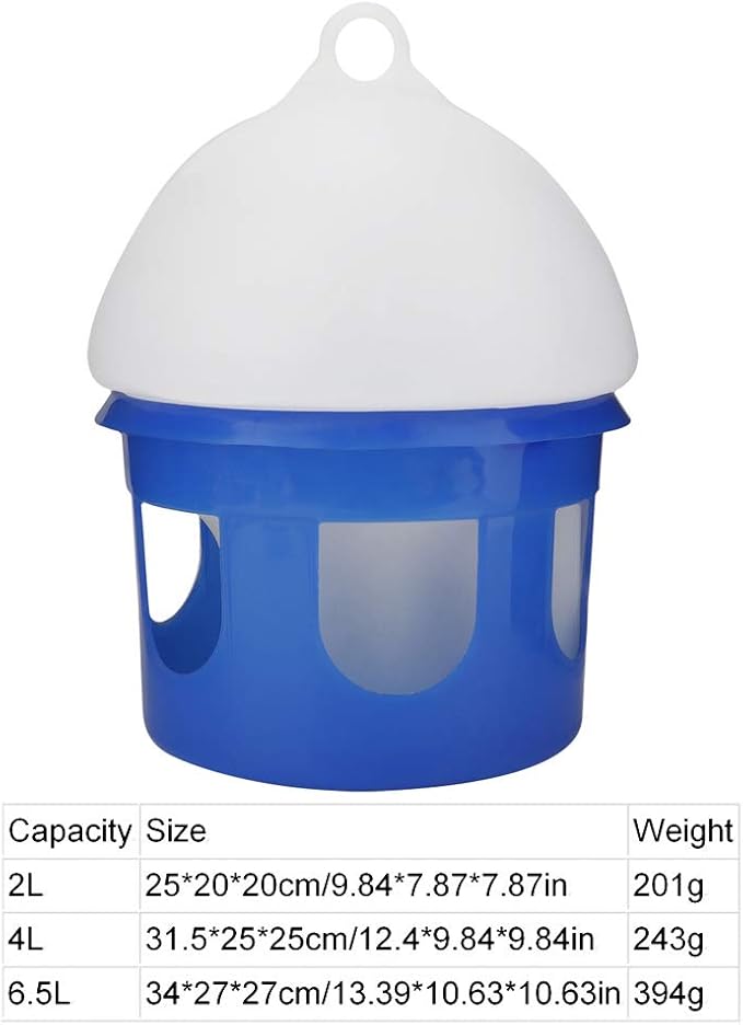 Pigeon Feeder,ABS Plastic Water Dispenser Waterer,Large Capacity Automatic Bird Pigeon Feeder Water Dispenser Waterer (2L)