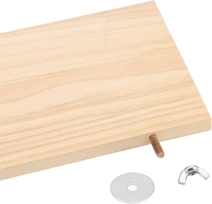 Wontee Bird Perch Stand Wooden Platform for Cockatiels Conures Rats Gerbils Chinchillas Squirrels (S)