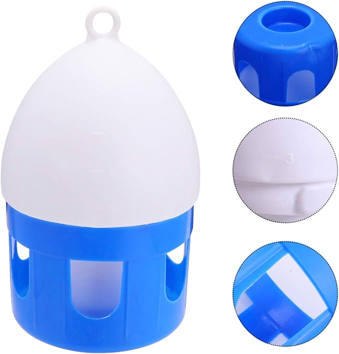 ULTECHNOVO Birds Water Feeder Plastic Bird Feeding Bird Drinker Waterer Dispenser Water Pot Container Feeding Supplies for Pigeon Parrot 4.5L