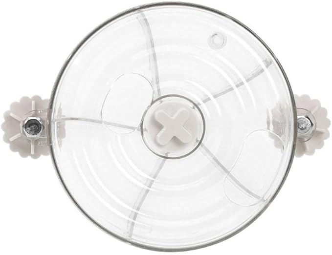 Transparent Rotating Anti Spill Parrot Feeder Bowl Cage Mounted Foraging Toy for Cockatiel Budgies Lovebirds Small Medium Parrots