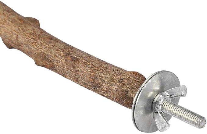 Wooden Parrot Grinding Stand Toy, 1.5~2.5 * 25cm Wooden Parrot Stand Holder Bird Chew Hanging Cage Toy Grinding Bar for Small Medium Birds