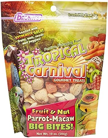 Tropical Carnival Brown’s Gourmet Macaw Bundle (2) Gourmet Macaw Big Bites Food for Big Beaks 14lb and Fruit & Nut Big Bites Treats. 10oz