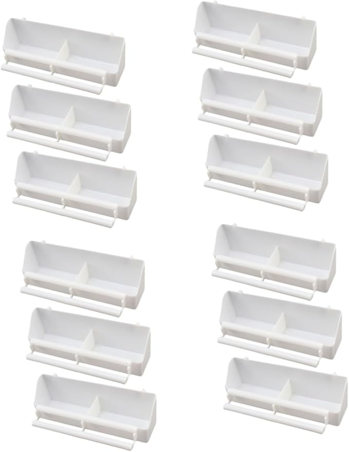 12 Pcs Parrot Bird Feeder Pigeon Feeder Containers for Fruit Bird Food for Parakeets for Cage Pp Material