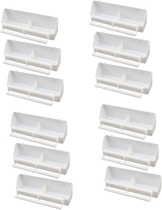 12 Pcs Parrot Bird Feeder Pigeon Feeder Containers for Fruit Bird Food for Parakeets for Cage Pp Material