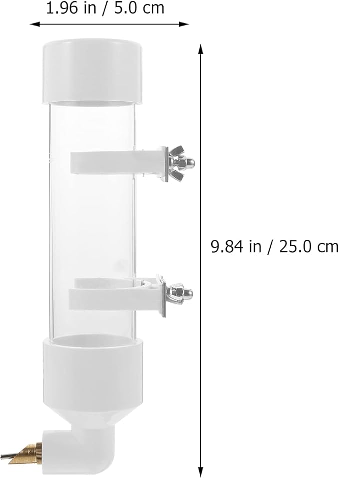 TEHAUX Automatic Bird Water Dispenser, Large Capacity Transparent Water Feeding Bottle for Parakeets, Canaries, Cockatiels, Finches and Other Similar Sized Birds