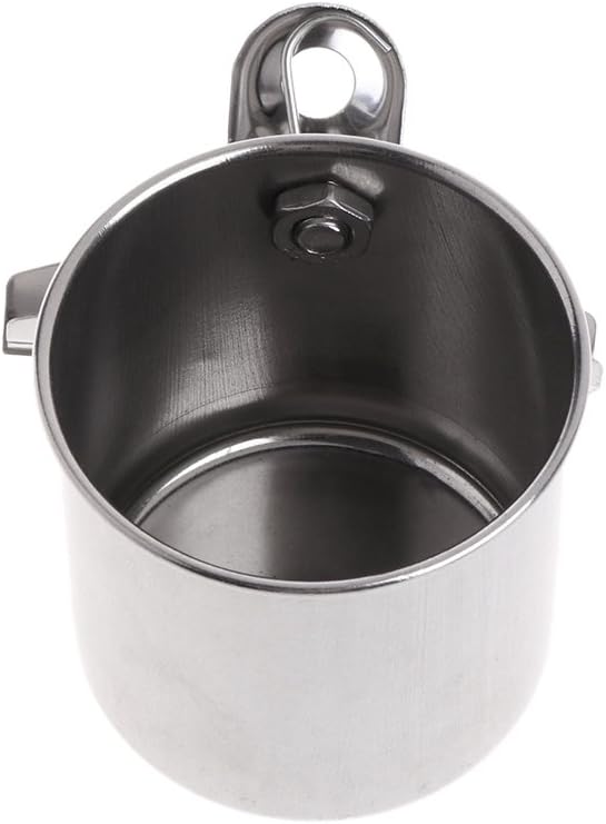 Bird Feeder Stainless Steel Bowls for Cage Parakeet Dish Parrot Water Cups with Clip for Canary Lovebird Bird Feeders for Outdoors Hanging Squirrel Resistant, Large