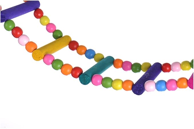 Wooden 80cm Parrot Ladder Bridge Pet Bird Toys with Hooks