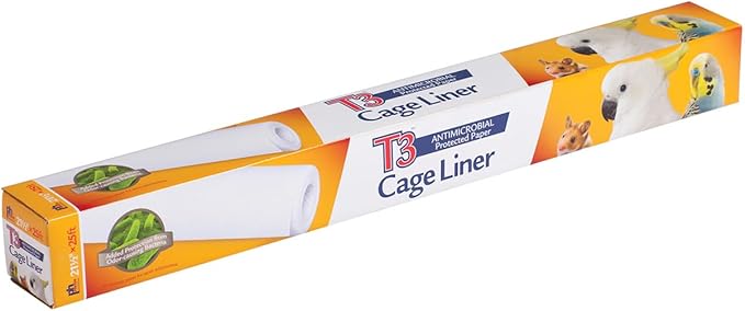 Prevue Pet Products T3 Cage Liner - Bird Cage Accessories, 25 ft Odor Absorbent Protection, Universal Liner for All Birds, Fits Small, Medium, and Large Enclosures, Simplifies Cleaning - Regular Size