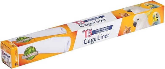 Prevue Pet Products T3 Cage Liner - Bird Cage Accessories, 25 ft Odor Absorbent Protection, Universal Liner for All Birds, Fits Small, Medium, and Large Enclosures, Simplifies Cleaning - Regular Size
