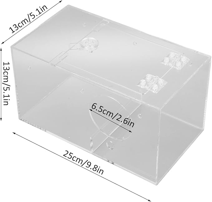 Parakeet House Box Acrylic Bird Breeding Box Transparent Parrot Mating Box Cage for Lovebirds Cockatiel Budgie