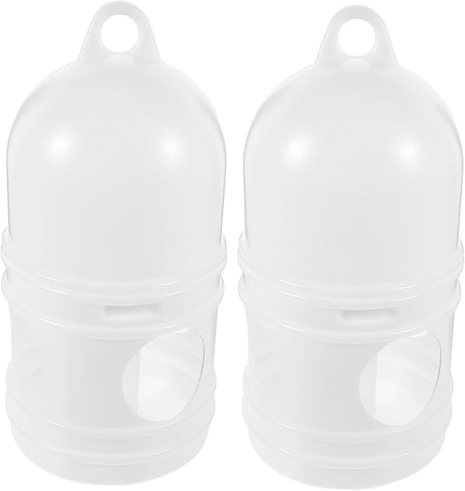 Generic Pigeon Water Dispenser Birds Waterer 2 Pack Plastic Bird Feeding Supply 9.44X4.72X4.72 Inch Clean Odorless Water Feeder for Indoor Outdoor Bird Cages
