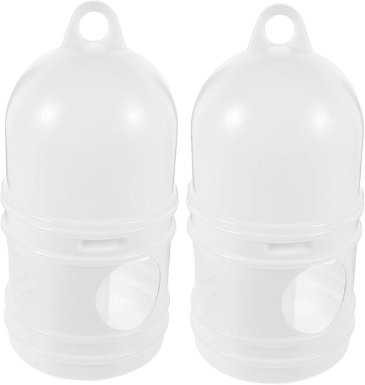 Generic Pigeon Water Dispenser Birds Waterer 2 Pack Plastic Bird Feeding Supply 9.44X4.72X4.72 Inch Clean Odorless Water Feeder for Indoor Outdoor Bird Cages