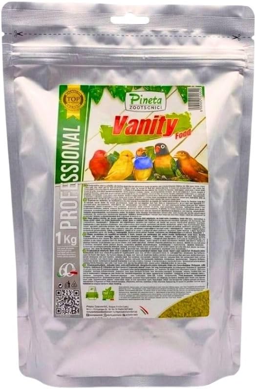 PINETA Vanity Bird Food 1Kg – Canary Food complete Bird Supplement Nutrition Diet with Protein and Healthy Fats, Semi Morbid Paste for Pigeons, Parrots and Poultry, for Breeding and Molting Periods