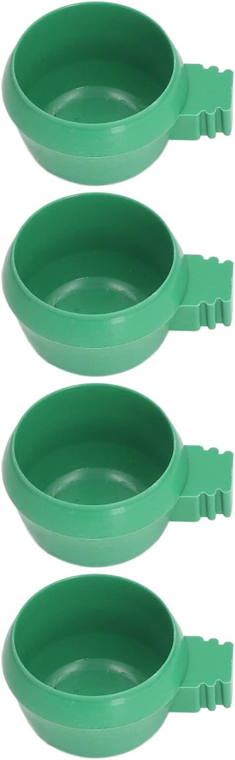 25Pcs Bird Parrot Feeding Cups, Mini Bird Parrots Food Water Plastic Bowl Small Feeding Holder for Small Animal Birds Parrots(S)