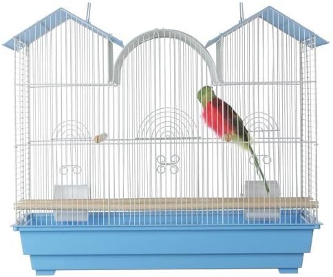 Prevue Hendryx Triple Roof Cockatiel Cage, Blue and White