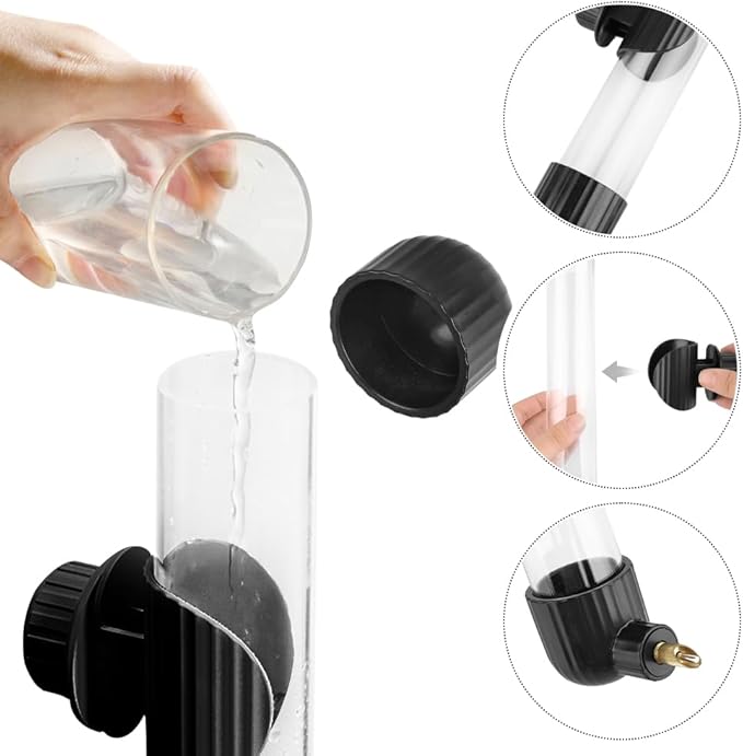 Automatic Bird Water 9.4 Oz Hanging Parrots Drinker Dispenser Medium Birds Cage Mounted Drinker for Canary Cockatiel