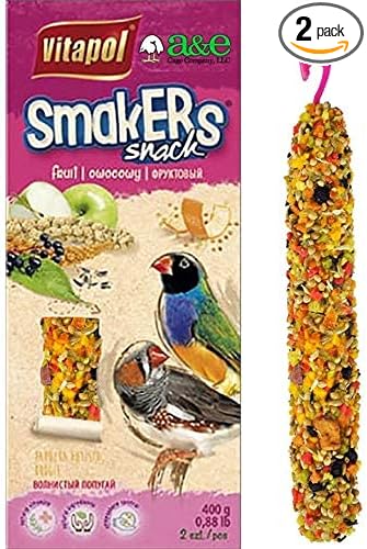 A&E Cage ZVP-2307 Treat Stick Zebra Finch44; Fruit - Pack of 22