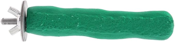 Sweet Feet and Beak Comfort Grip Safety Perch for Bird Cages - Pedicure Perch for Birds to Keep Nails and Beaks in Top Condition - Safe Easy to Install Bird Cage Accessories X-Small 4.5" - Green