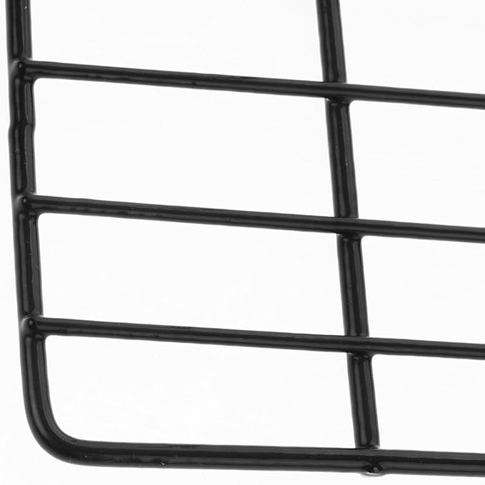 balacoo Parrot Birdcage Platform Perch with Hanging Hooks - Iron Grid Wall Shelf for Small Pet Birds Bird Cage Accessory Stand for Climbing Resting and Display 9.84X3.93X2.75In