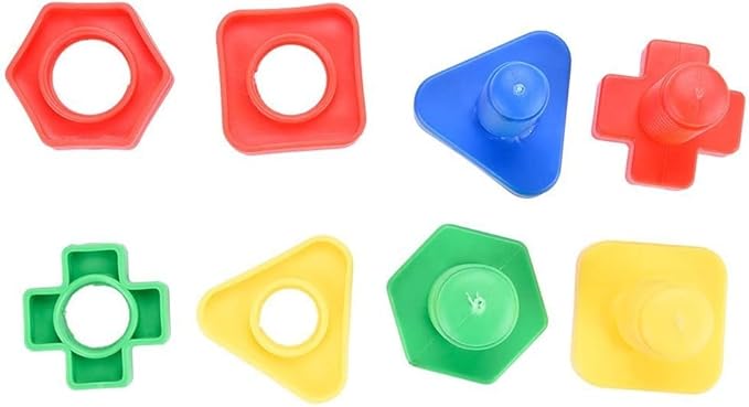 Litewoo 4pcs Bird Intellective Toys Nuts and Bolts for Parrot Parakeet Cockatiel Conure Macaw African Grey Amazon Cockatoo Budgie Lovebird Canary Cage Part