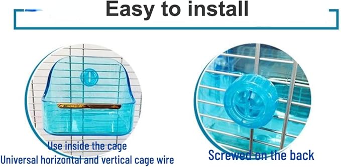 Bird Bathtub, Crystal Pet Bird Bath Box, Bird Cage Parrot Bathing Tub, Bird Cage Accessory Bathing Tub Bath for Small Birds Parakeet Canary Budgerigar Lovebirds