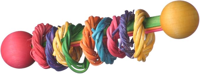 Super Bird Creations SB536 Vine Ring Rattle Bird Foot Toy, Medium/Large Bird Size, 5.5" x 1.5"
