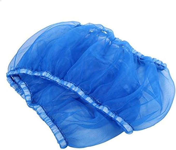 SKYPRO Universal Mesh Bird Cage Cover Shell Skirt Net Easy Cleaning Seeded Catcher Guard Bird Cage Stretchy Mesh Parrot Bird Cage Net(Large,Blue)