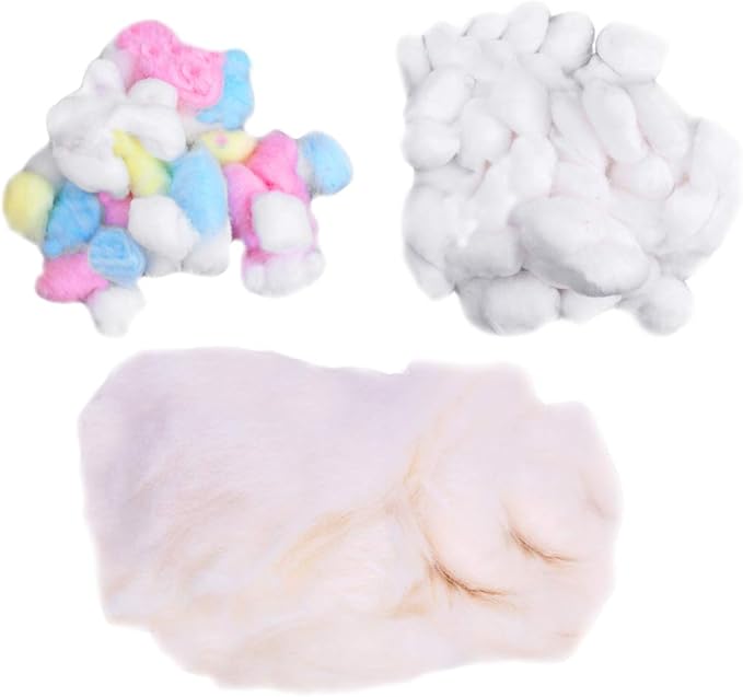 balacoo 3 Hamster Cave Accessories Hamsters House Cotton Budgie Nesting Material Cockatiel Nesting Material Hamster Winter Ball Pet House Warm Cushion Keep Warm Small Pet Products
