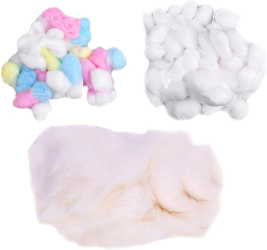balacoo 3 Hamster Cave Accessories Hamsters House Cotton Budgie Nesting Material Cockatiel Nesting Material Hamster Winter Ball Pet House Warm Cushion Keep Warm Small Pet Products