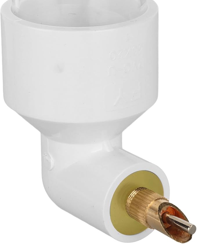 Parrot Automatic Drinking Device - Acrylic Bird Water Bottle for Small to Large Parrots - Safe, Leakproof, Easy to Install - Pet Bird Water Feeder - 220ml Capacity (White)