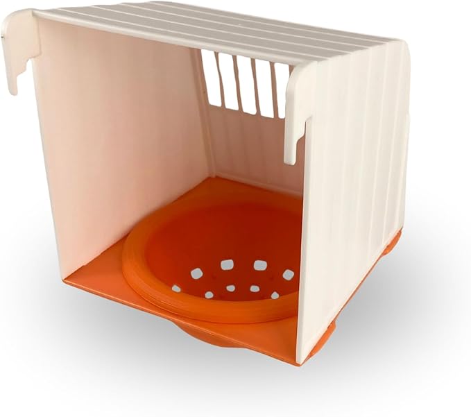 Bird nest breeding Box, Plastic nest Box with Sliding lid, nest Box for Cages. Cage Mounted Bird Nest House, Plastic Hanging Hut for Lady Gouldians, Goldfinches, Finches, Canaries and Exotic Birds
