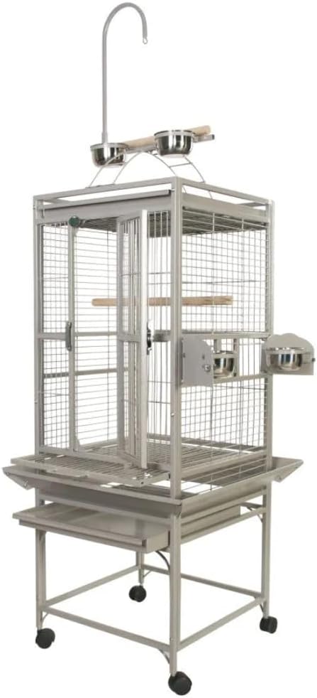 A&E Cage Company 18"x18" Play Top Cage with 5/8" Bar Spacing, White