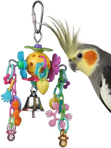 Super Bird Creations SB1088 Birdie Bouquet - Engaging Bird Toys, Enrichment for Parrotlets, Parakeets, Cockatiels & More, Colorful Toy Parts - Small/Medium Birds, 6" x 3" x 2"