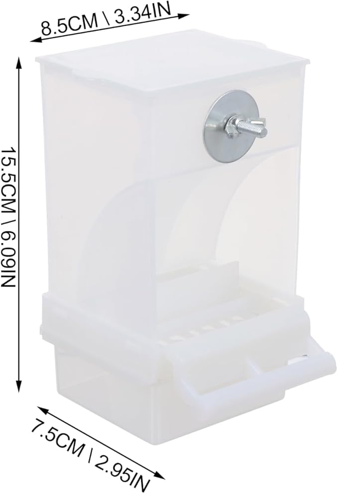 IMIKEYA 2pcs Automatic No Mess Bird Feeder for Cage - Easy Clean Parakeet Container - Ideal for Parrots Cockatiels and Finches Bird Feeding