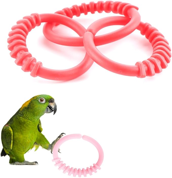 24 Pcs Bird Chewing Toy Parrot Plastic Large Link DIY Cage Accessories