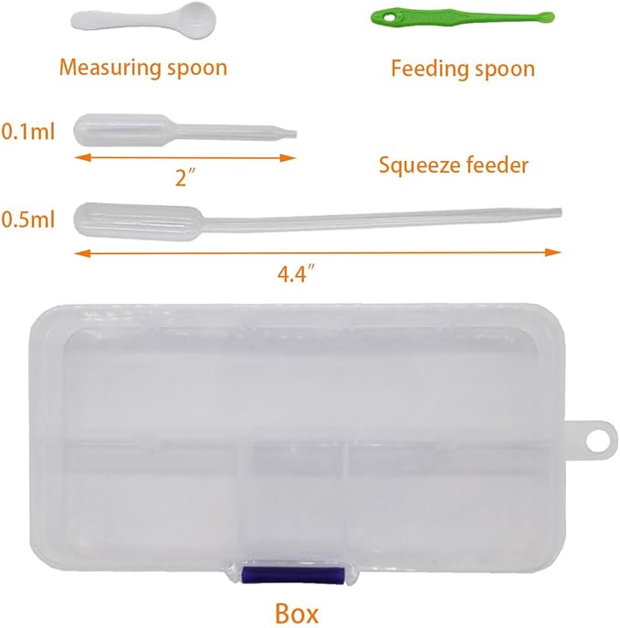 Baby Bird Gouldian Zebra Finch Canary Society Bird Pet Hand Rearing Feeding Syringes Crop Tubes (9Pcs)
