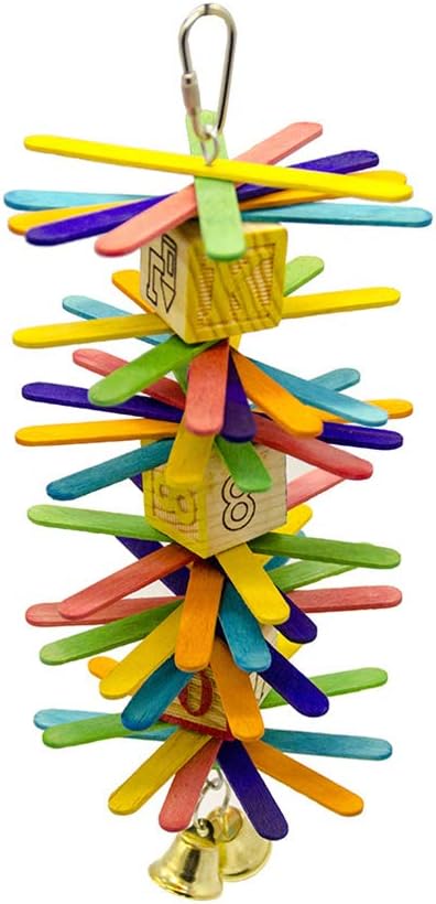 balacoo Bird Parrot Foraging Ice Pop Sticks Chew Toy for Medium and Small Parrots and Birds