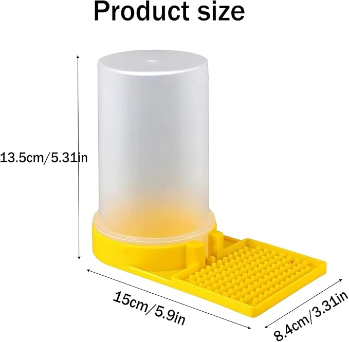 Large Capacity Quail Water Feeder, Quail Feeder, Baby Bird Button Quail Yellow Water Feeder, for Cage, Baby Chick Waterer, Ideal Feeders for Baby Bird