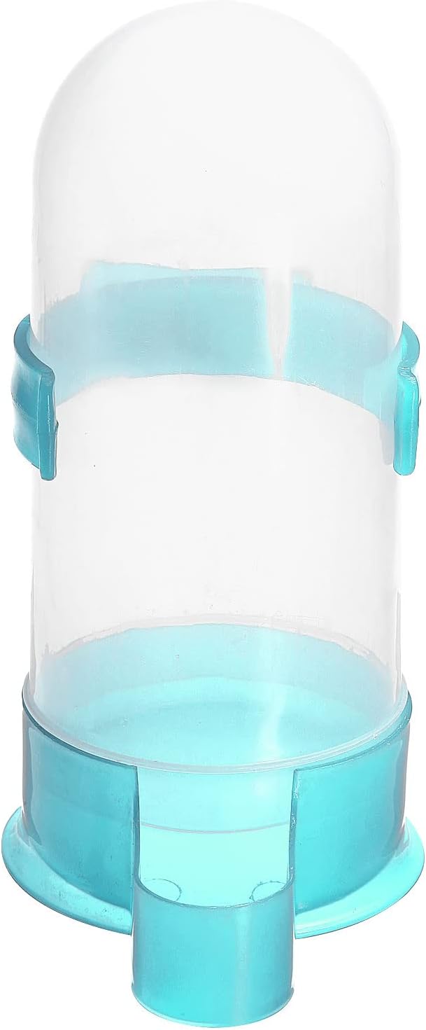 PATIKIL 800ml Automatic Pigeon Feeder, 2 Pack Bird Cage Waterer Hanging Drinker Water Dispenser for Parrot Poultry, Light Blue