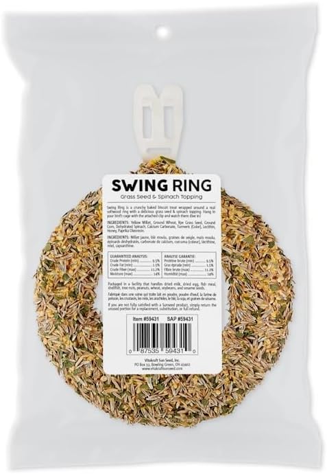 Sun Seed Swing Ring Grass Seed/Spinach Bird Treat, 2.11 oz.