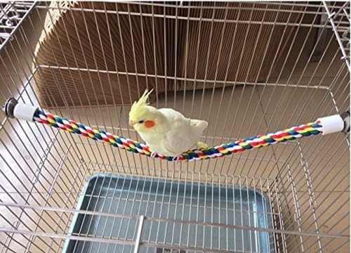 Bird Rope Perches,Parrot Toys 41 inches Rope Bungee Bird Toy (41 inches)[1 Pack]