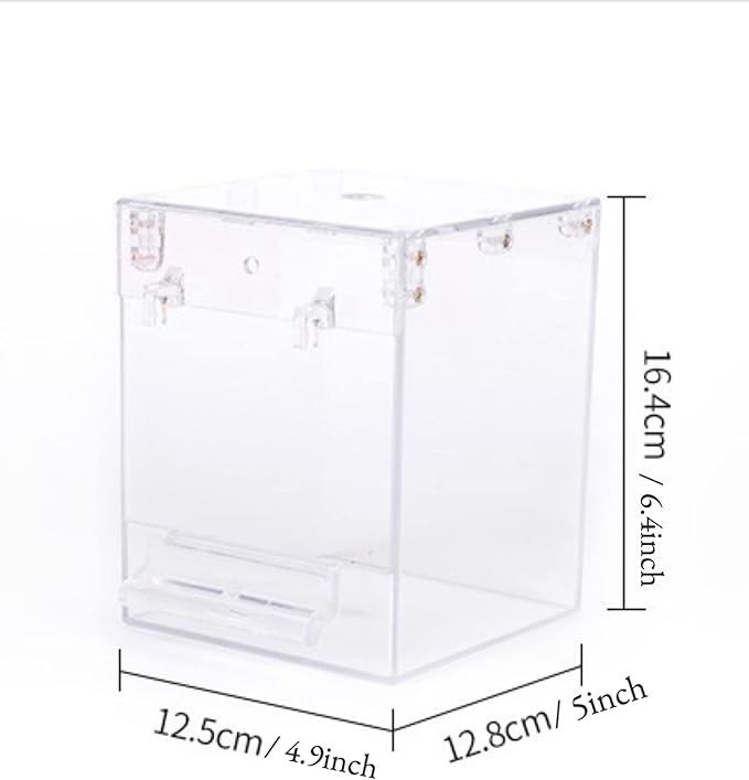 Bath Cage, Cleaning Pet Supplies Cockatiel Bird Bathtub with Hanging Hooks for Small and Medium Birds Parrots Spacious Parakeets Portable Shower for Square Birdcage