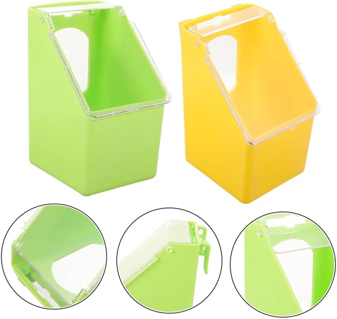 Yardwe 4pcs Pigeon Feeder Hanging Cage Bird Feeder Capacity Material for Pigeons and Pet Birds Easy to Install Each