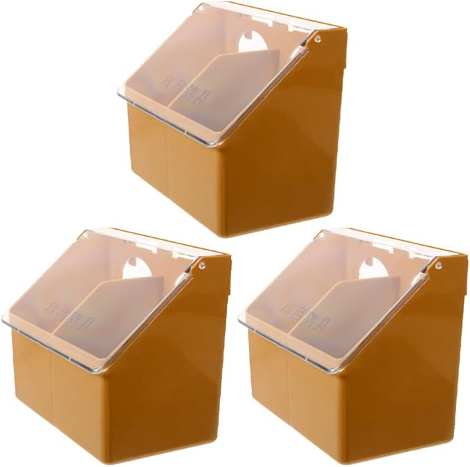 Toddmomy Pigeon Plastic Feeder, 3Pcs Quail Bird 2 Hole Food Feeding Hanging Box Water Dispenser for Bird Poultry Pigeon Parrot Parakeet Budgie Cage Accessories