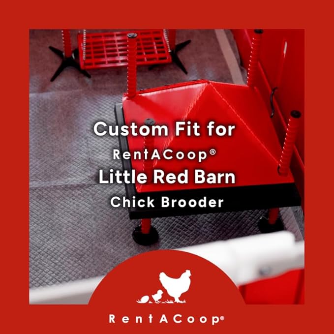 RentACoop Hatchling Liners for Little Red Barn Pack of 12 - Odor-Control Chick Brooder Pads - Absorbent, Leakproof Bedding for Baby Chicks, Ducklings, and More