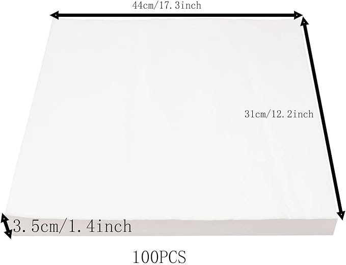 100 Sheets Bird Cage Liner Papers, Disposable Bird Cage Paper Liners, Cuttable Pet Animal Cages Cushion, Precut Absorbent Bird Paper for Bird Parrot Small Animal, 12.2'' X 17.3''