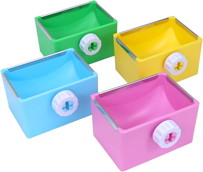 Litewoo Bird Food Bowl Feeder Colorful Basin Durable Cage Accessories Suitable for Birds Parrot Parakeet Cockatiel Budgie Finch Hamster Rat