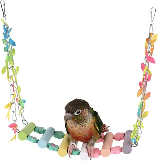 Bird Swing for Cage Branch Swing Suspending Parrot Toy Household Bird Toy Bite-Resisting Parrot Toy for Lovebird Conure Budgie Quaker Suspending Toy