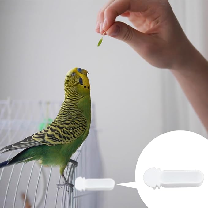 20pcs Bird Food Cup Plastic Hanging Food Feeder Bowl Pet Birds Feeder Dish Water Feeding Cups for Parrots Budgie Cockatiel Poultry Pigeon Quail Canary Finch Small Size Bird Cages Feeder
