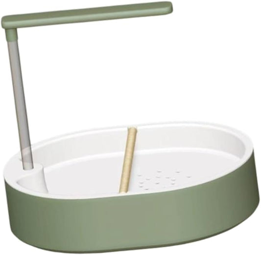 Automatic Bird Bathtub Parrot Bath Shower Versatile Bathing Indoor Easy to Install Parakeet Bath Tub with Parrot Perch, Style A